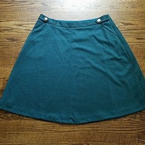 Teal lined skirt